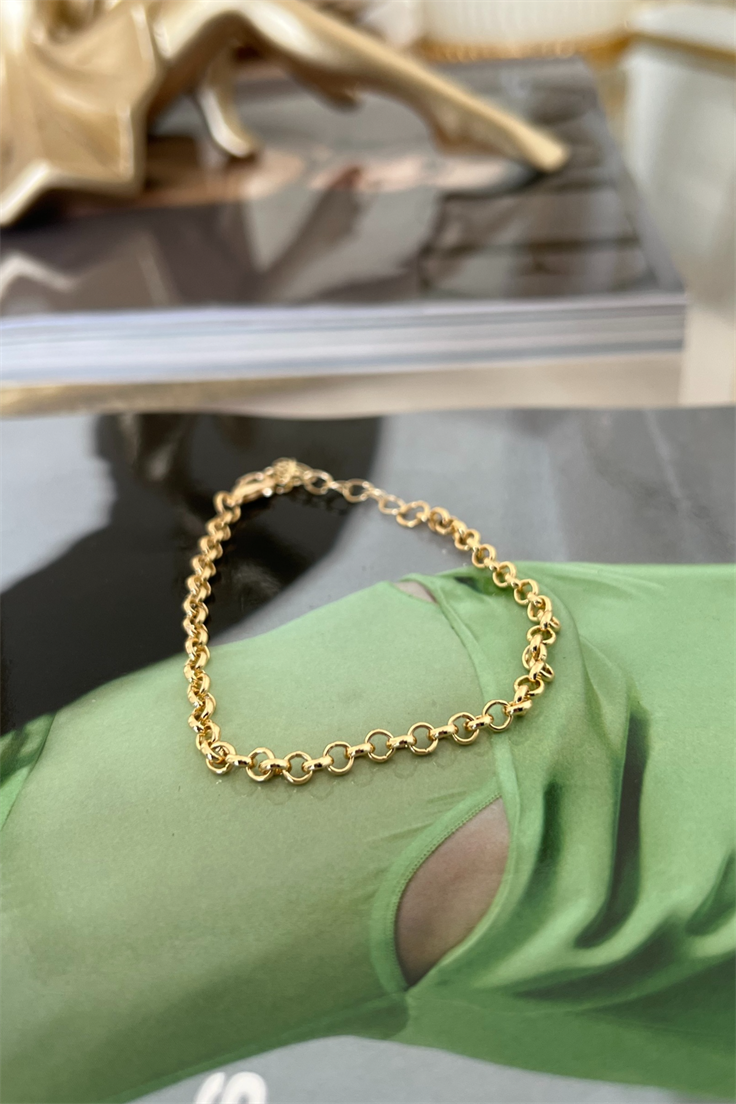 İnce Zincir Bileklik Gold