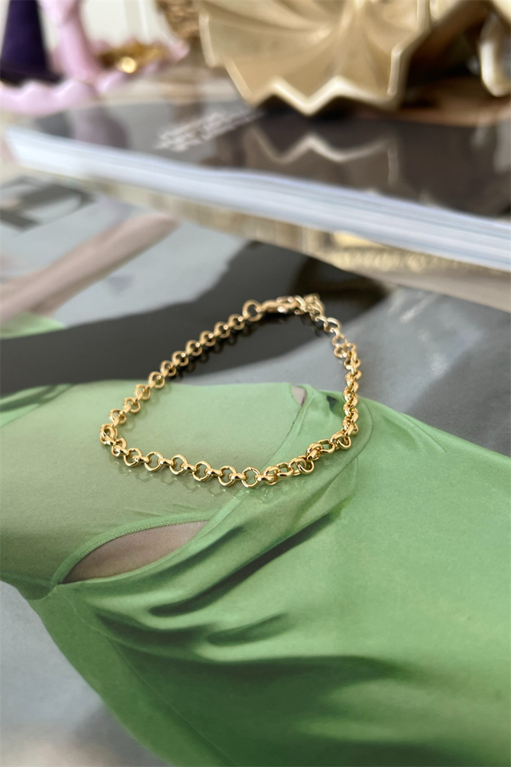 İnce Zincir Bileklik Gold