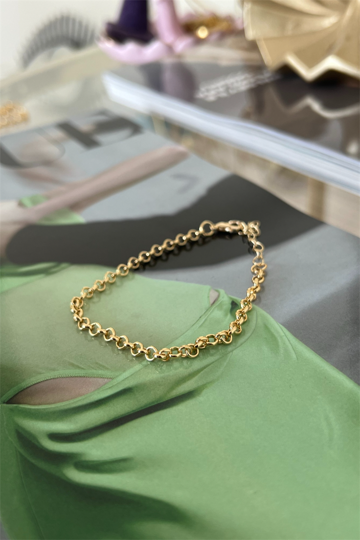 İnce Zincir Bileklik Gold
