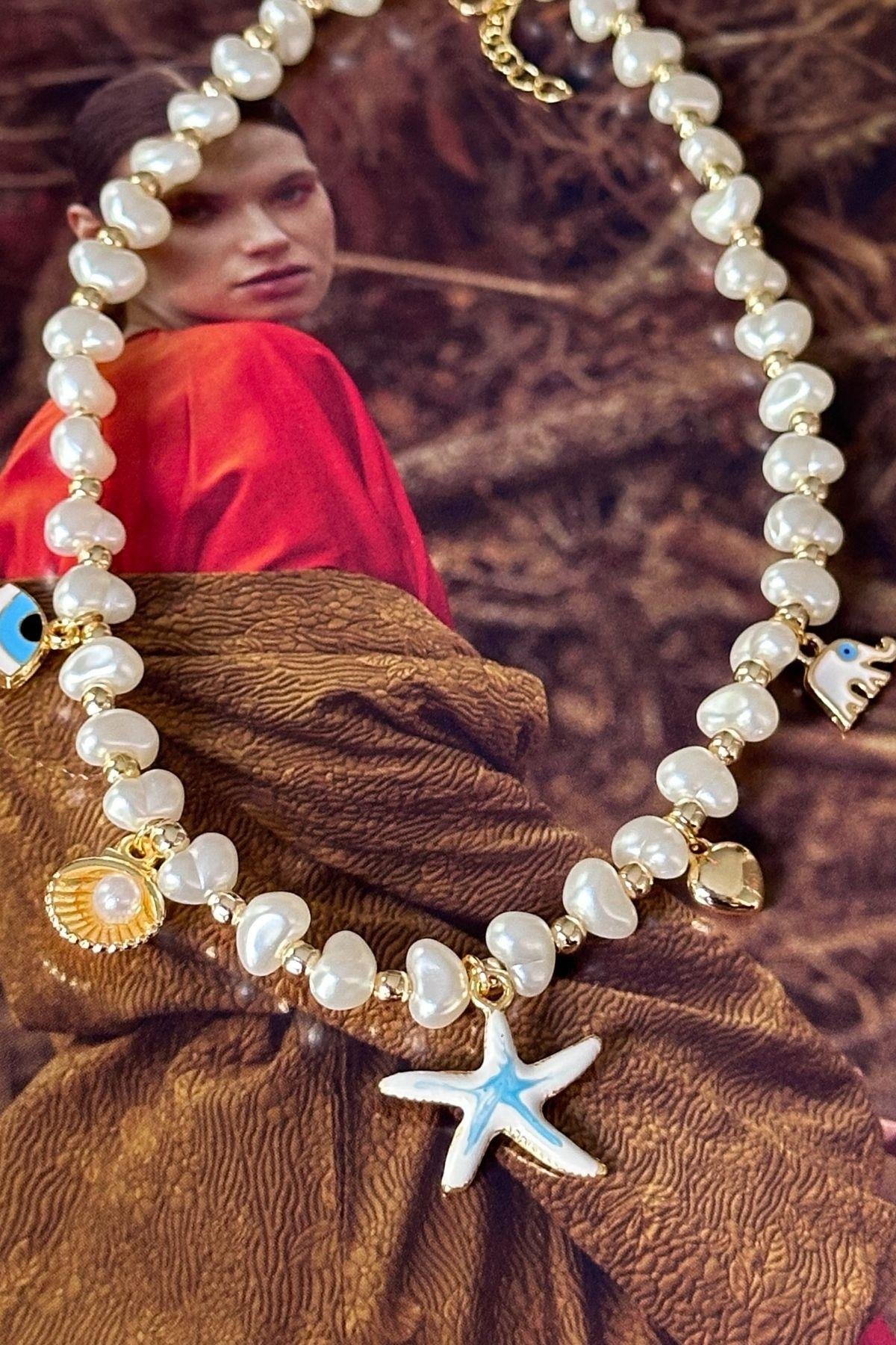 İnci Model Şans Kolyesi