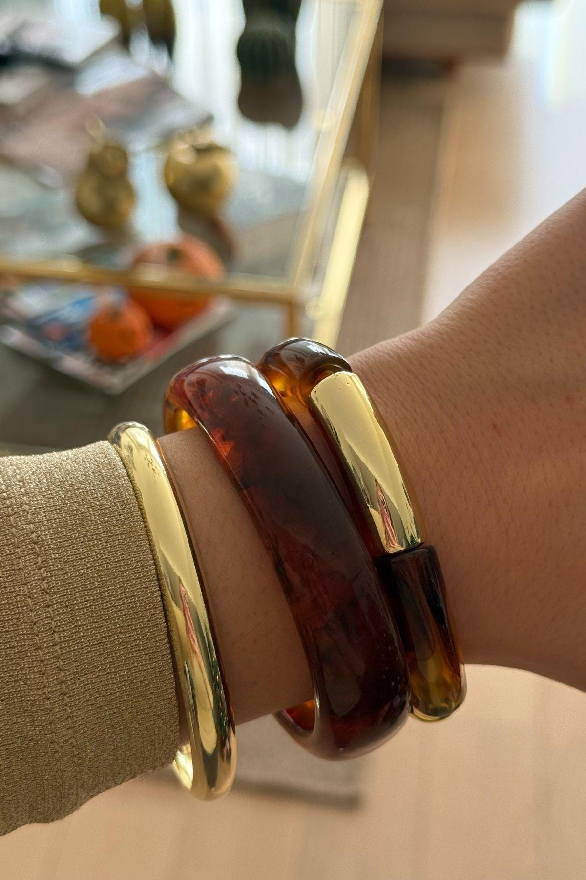 Kahve Üçlü Bilezik