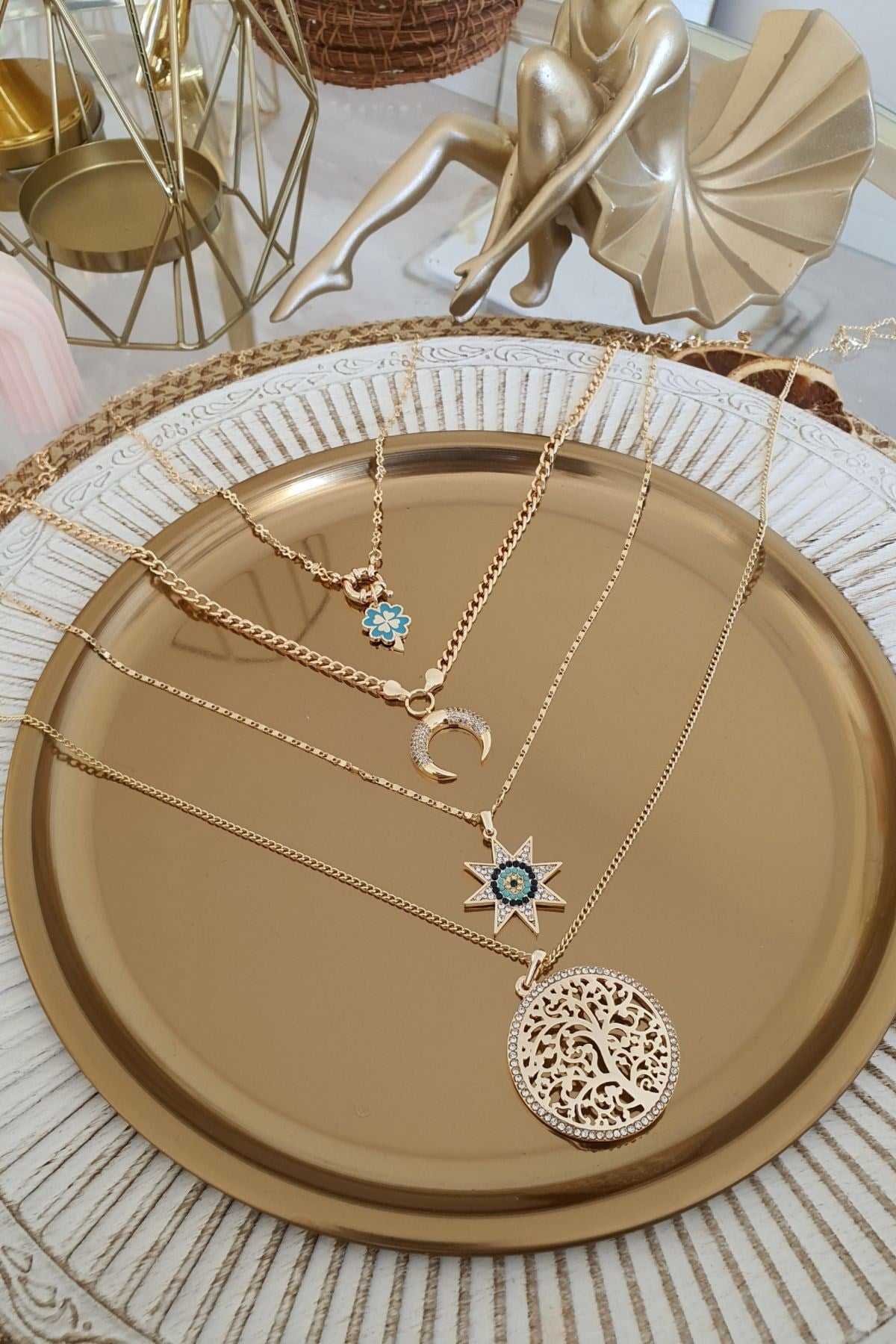 Khaleesi Kolye Kombini Gold