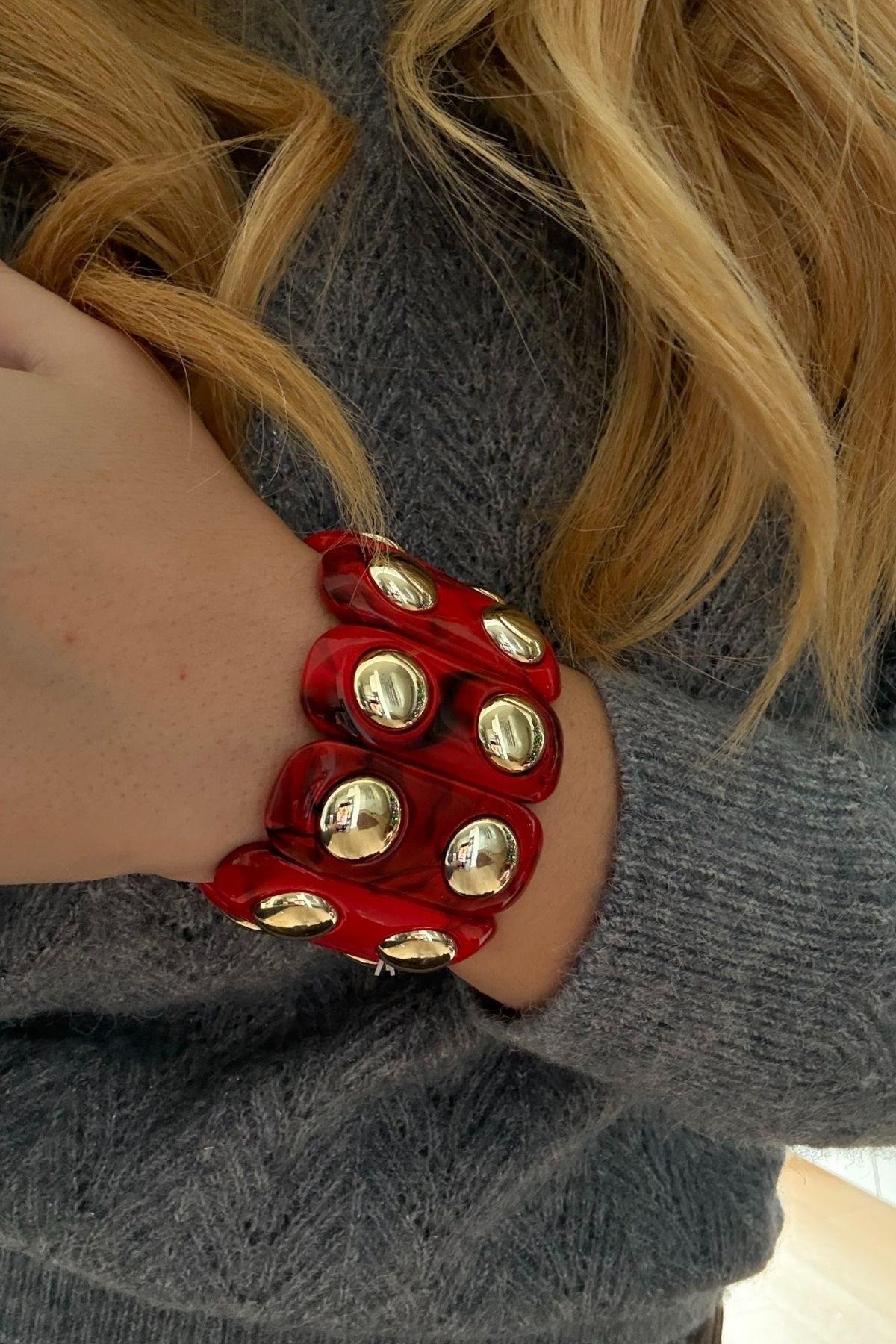 Kırmızı Esnek Bileklik