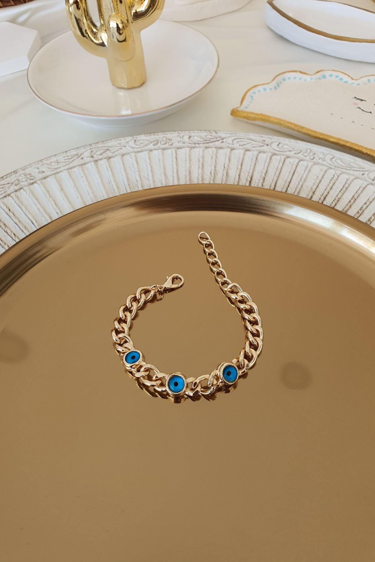 Kuyumcu Model Nazar Bileklik Gold