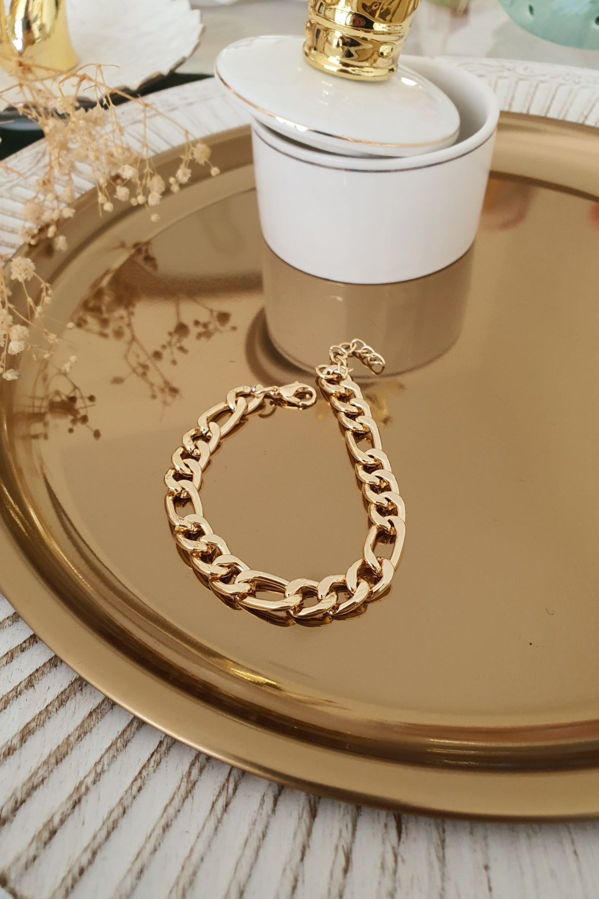 Kuyumcu Model Nostalji Zincir Vip Bileklik Gold
