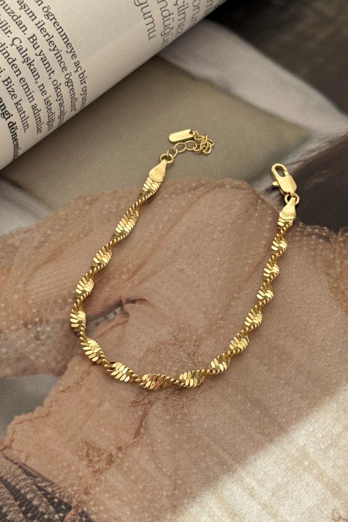 Lazer Kesim Zincir Bileklik