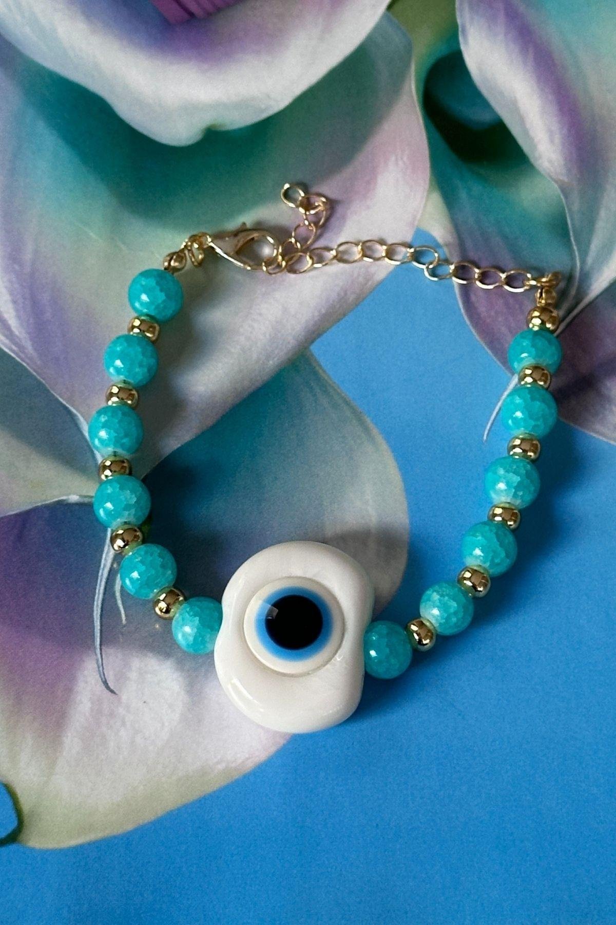 Mavi Boncuklu Nazar Bileklik
