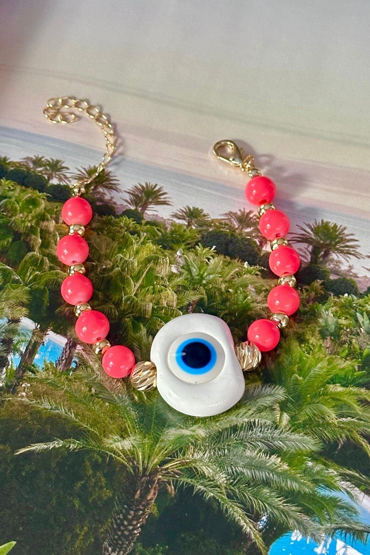 Nar Çiçeği Boncuklu Nazar Bileklik