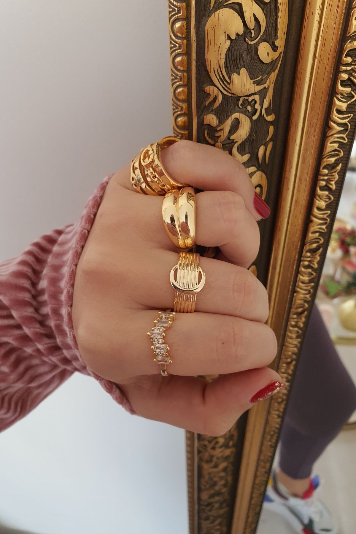 Navy Yüzük Kombini GOLD
