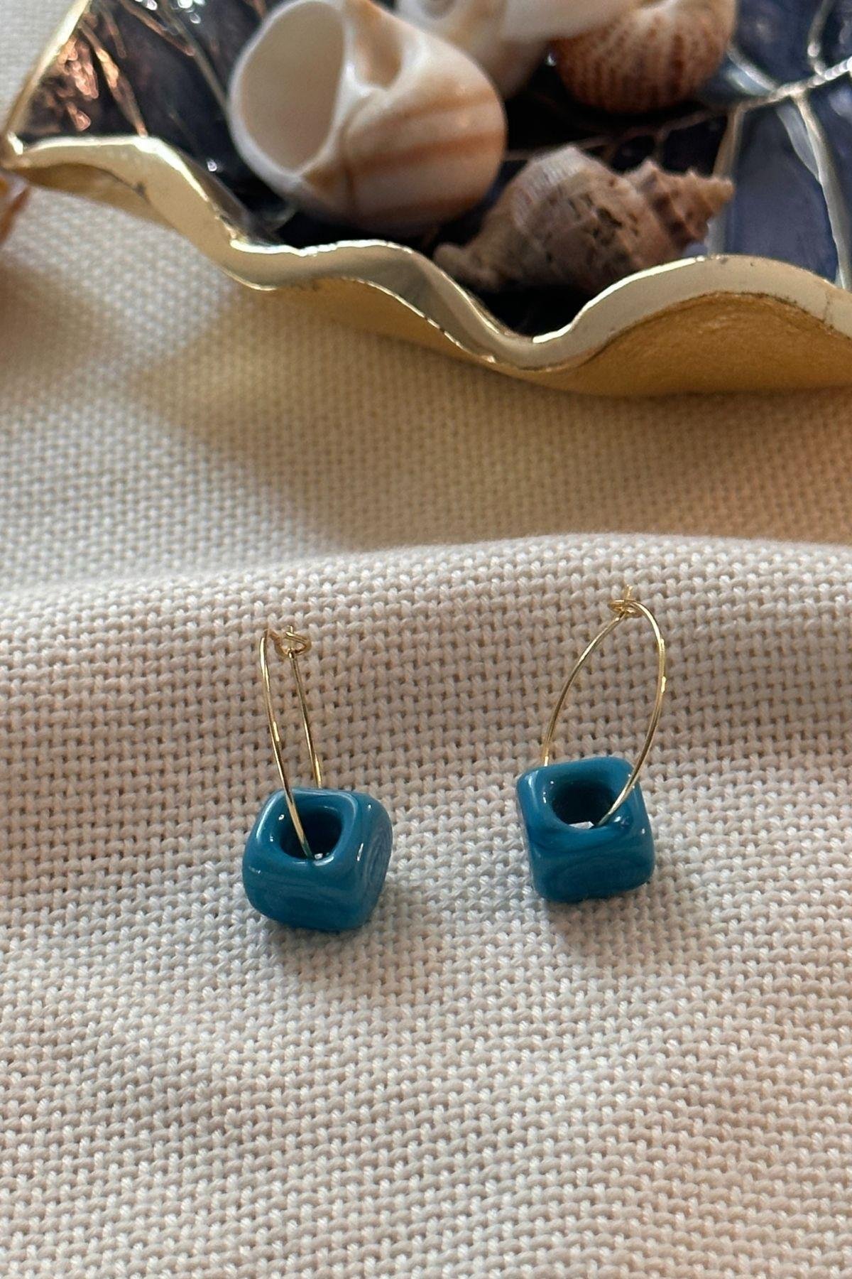 Nostalji Boncuklu Küpe