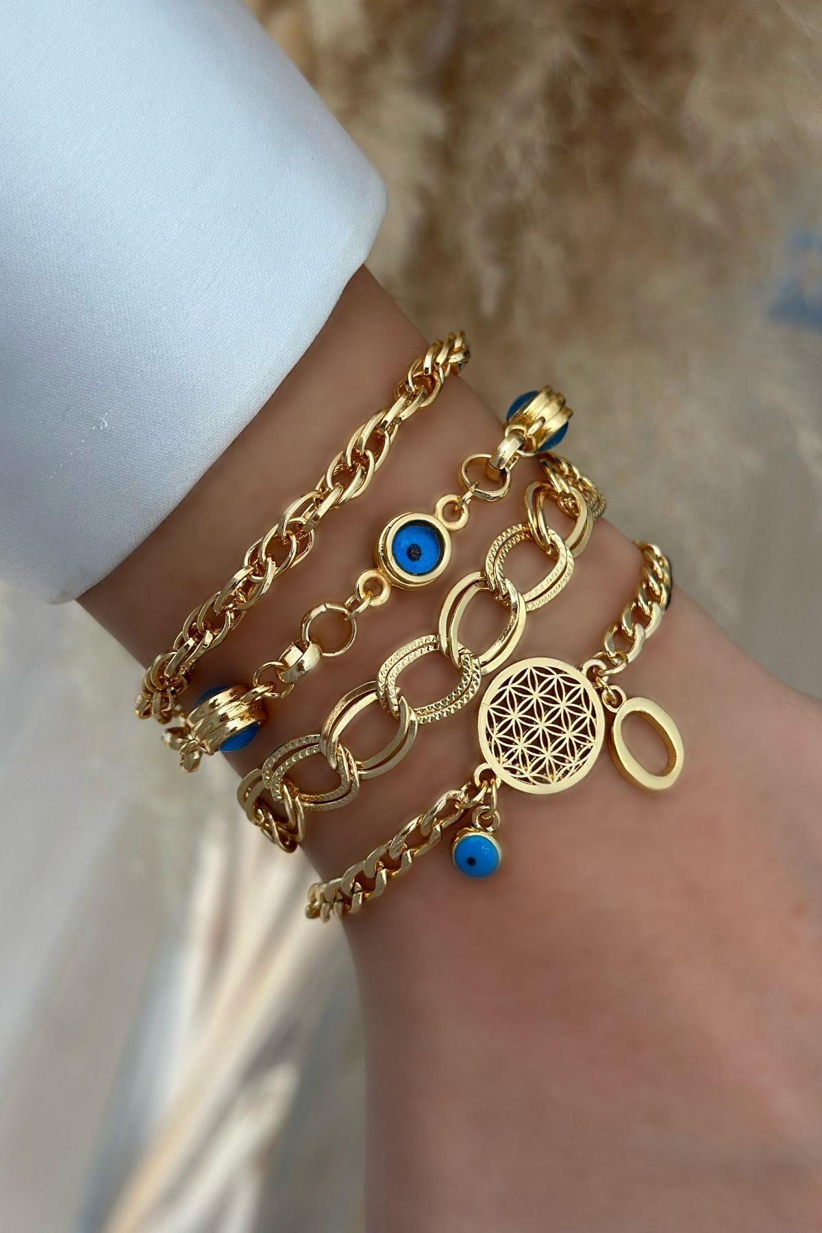 O Harfli Yaşam Bileklik Kombini