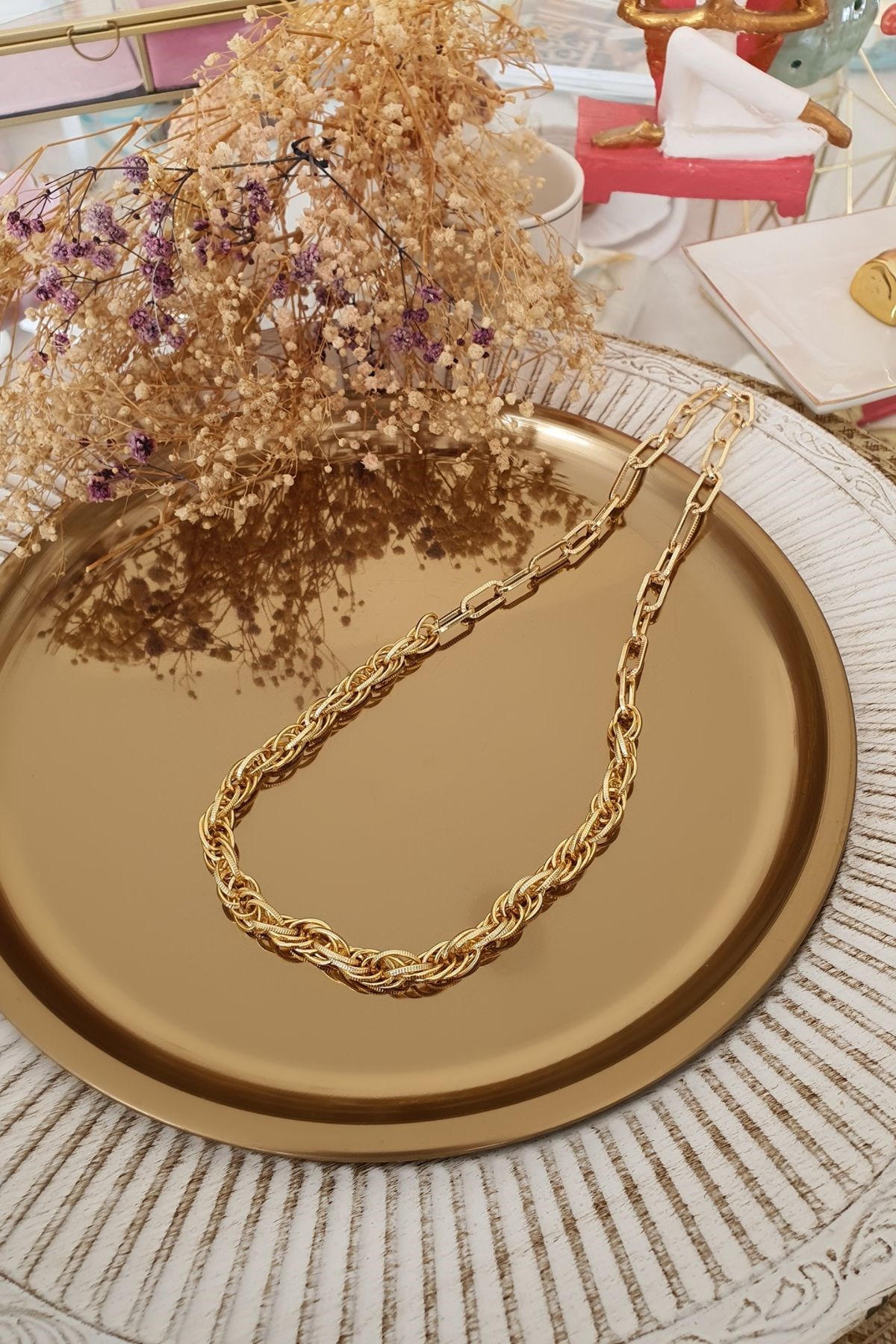 Özel Seri Zincir Kolye Gold