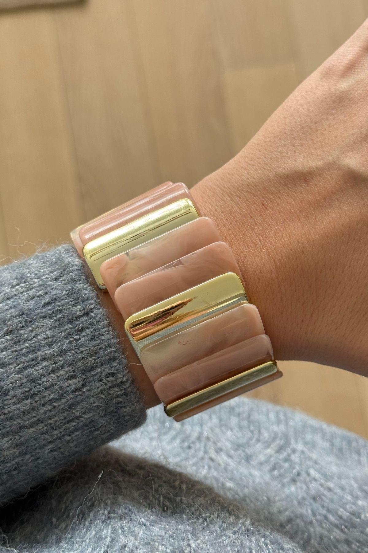 Pudra Pembesi Esnek Bileklik