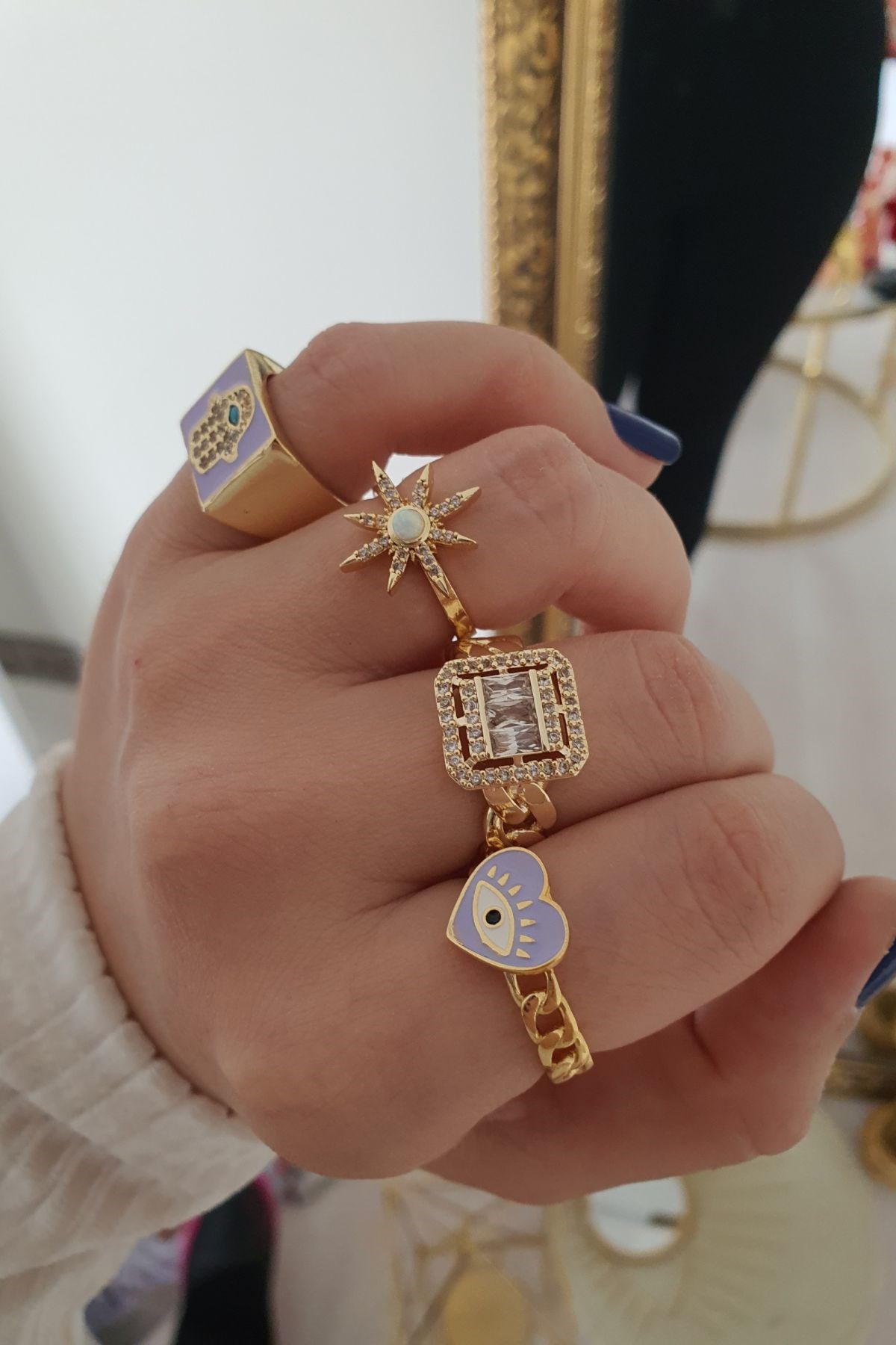 Raina Yüzük Kombini GOLD