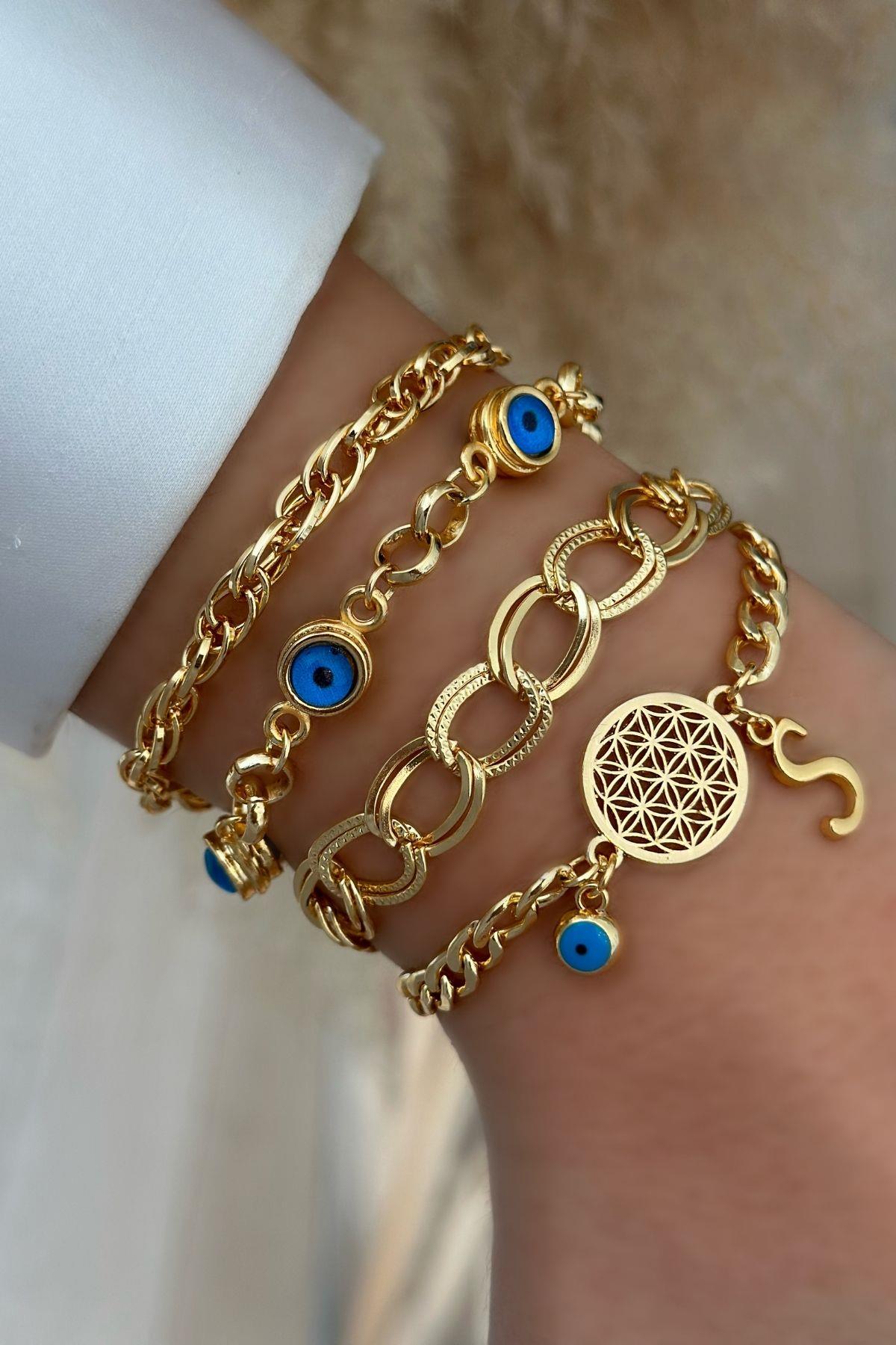 S Harfli Yaşam Bileklik Kombini