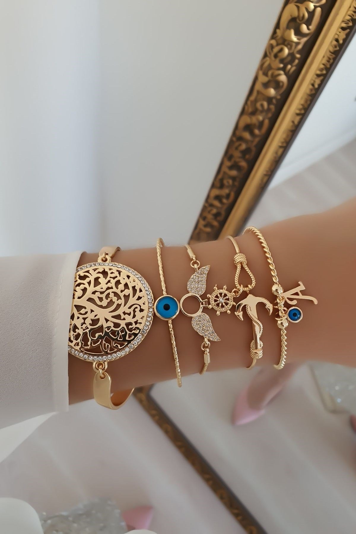 Tree Of Life Bileklik Kombini Gold