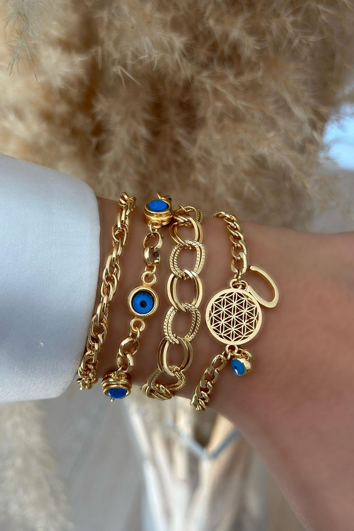 U Harfli Yaşam Bileklik Kombini