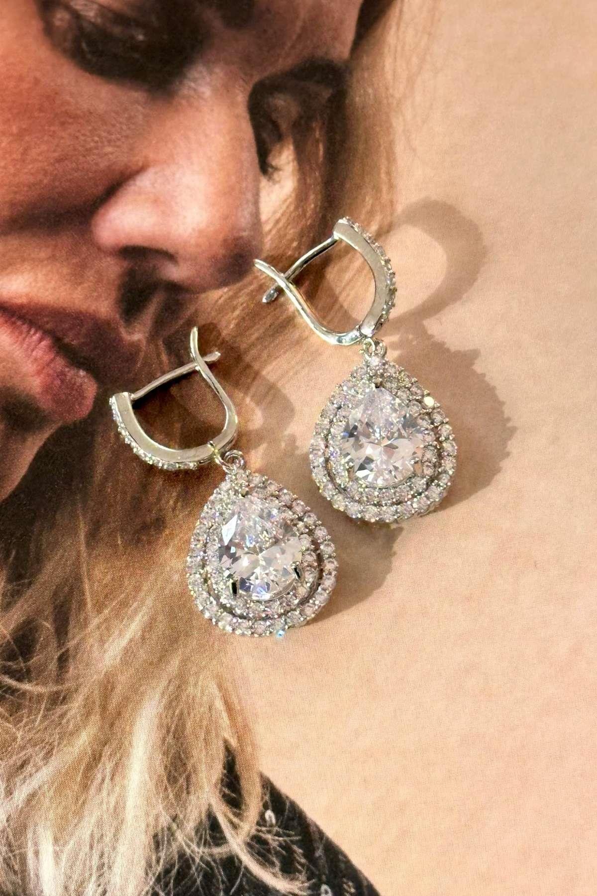 Vip Damla Taşlı Özel Seri Küpe