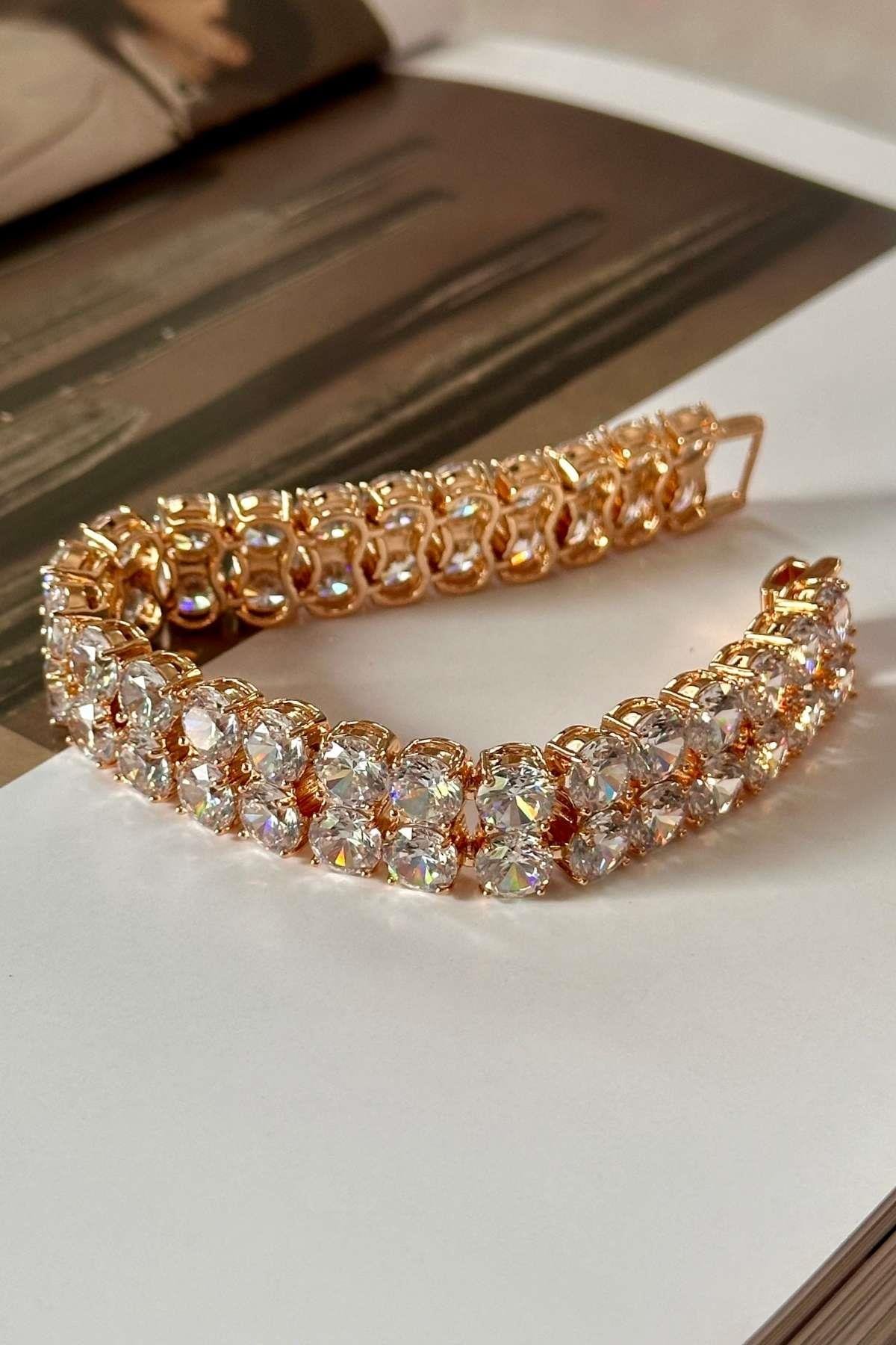 Vip İki Sıra Zirkon Taşlı Özel Seri Künye