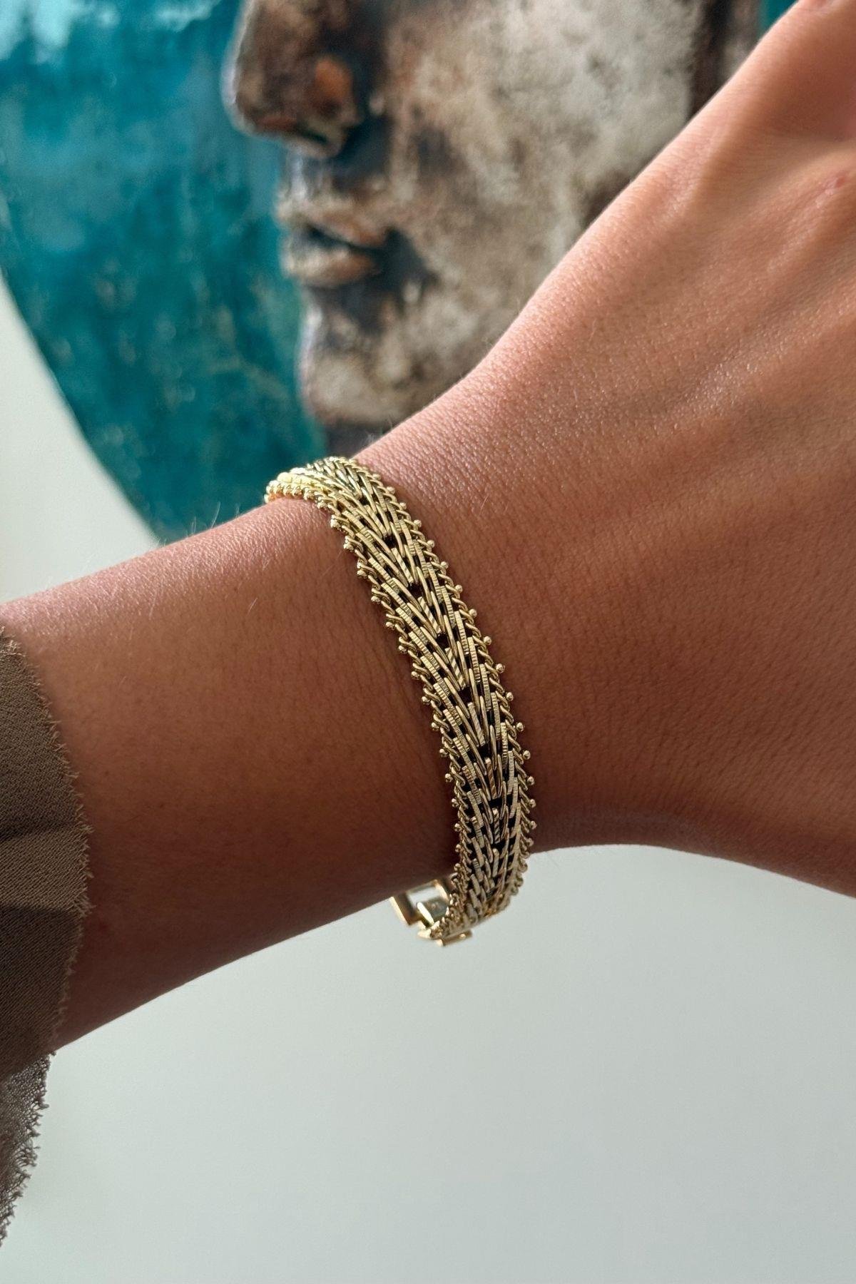 Xuping Kalın Balık Sırtı Model Gurmet Bileklik