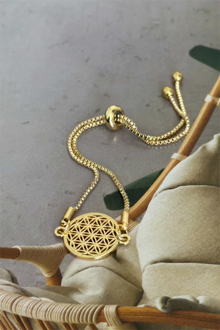 Yaşam Çiçeği Model Asansör Ayarlı Bileklik