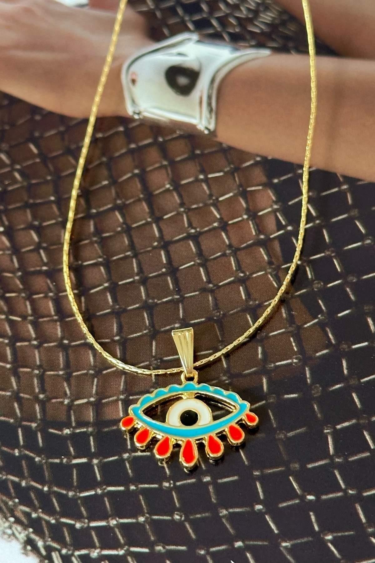 Zarif Zincirli Göz Kolye