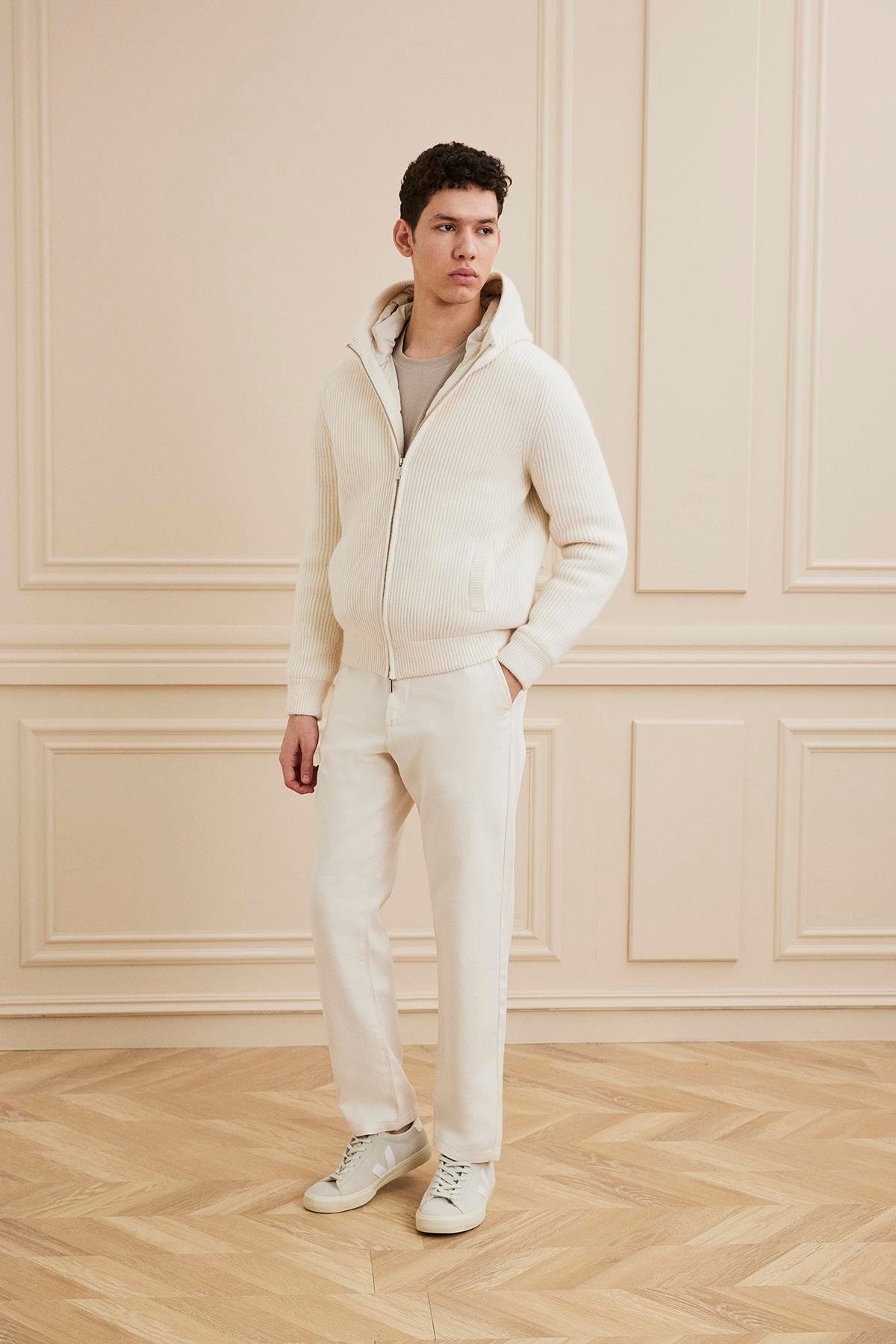 Shaky Men's Knitted Jacket Off White