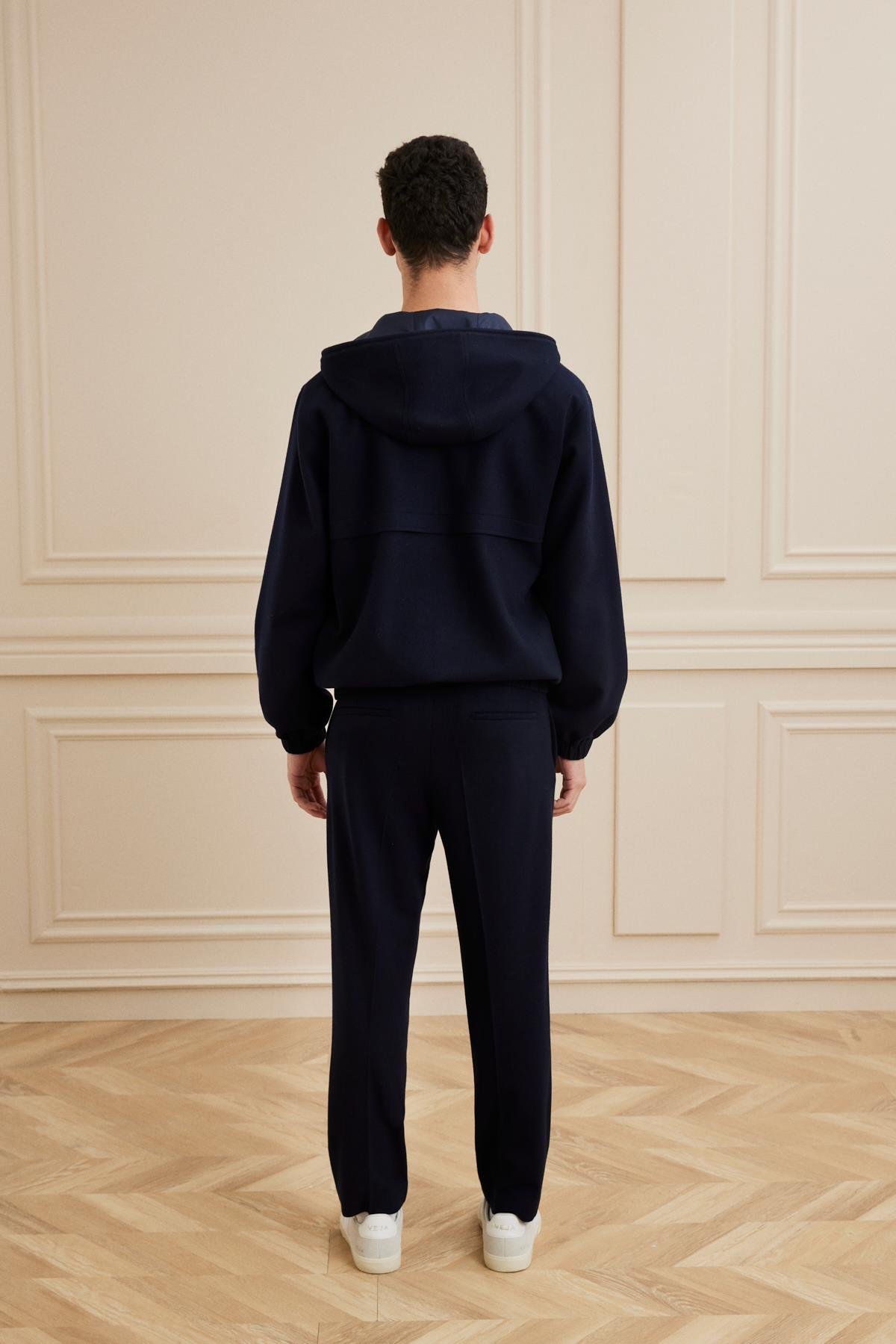 Shaky Men's Loro Piana 90%Wool 10% Cashmere Fabric Jacket Navy