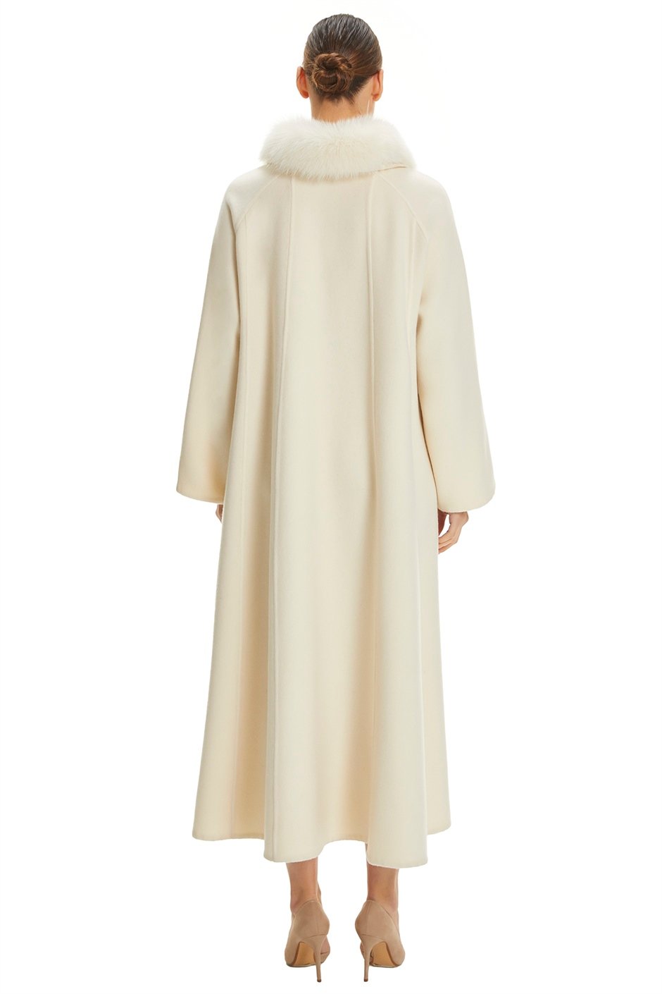 Shaky Women's Cashmere Coat with Fox trimming