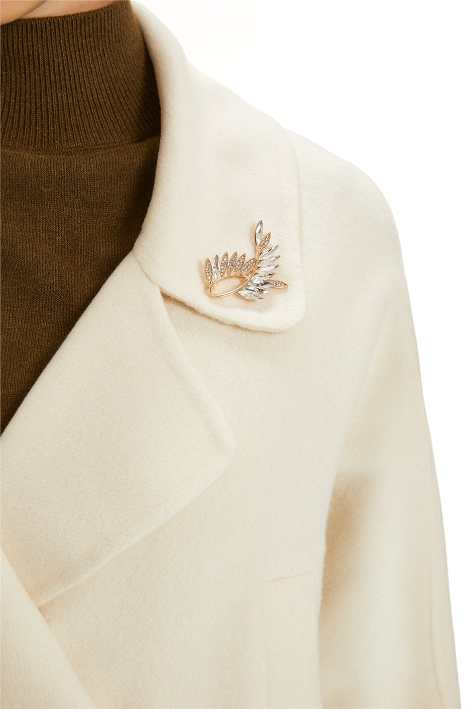 Shaky Women's Cashmere Coat with Mink trimming