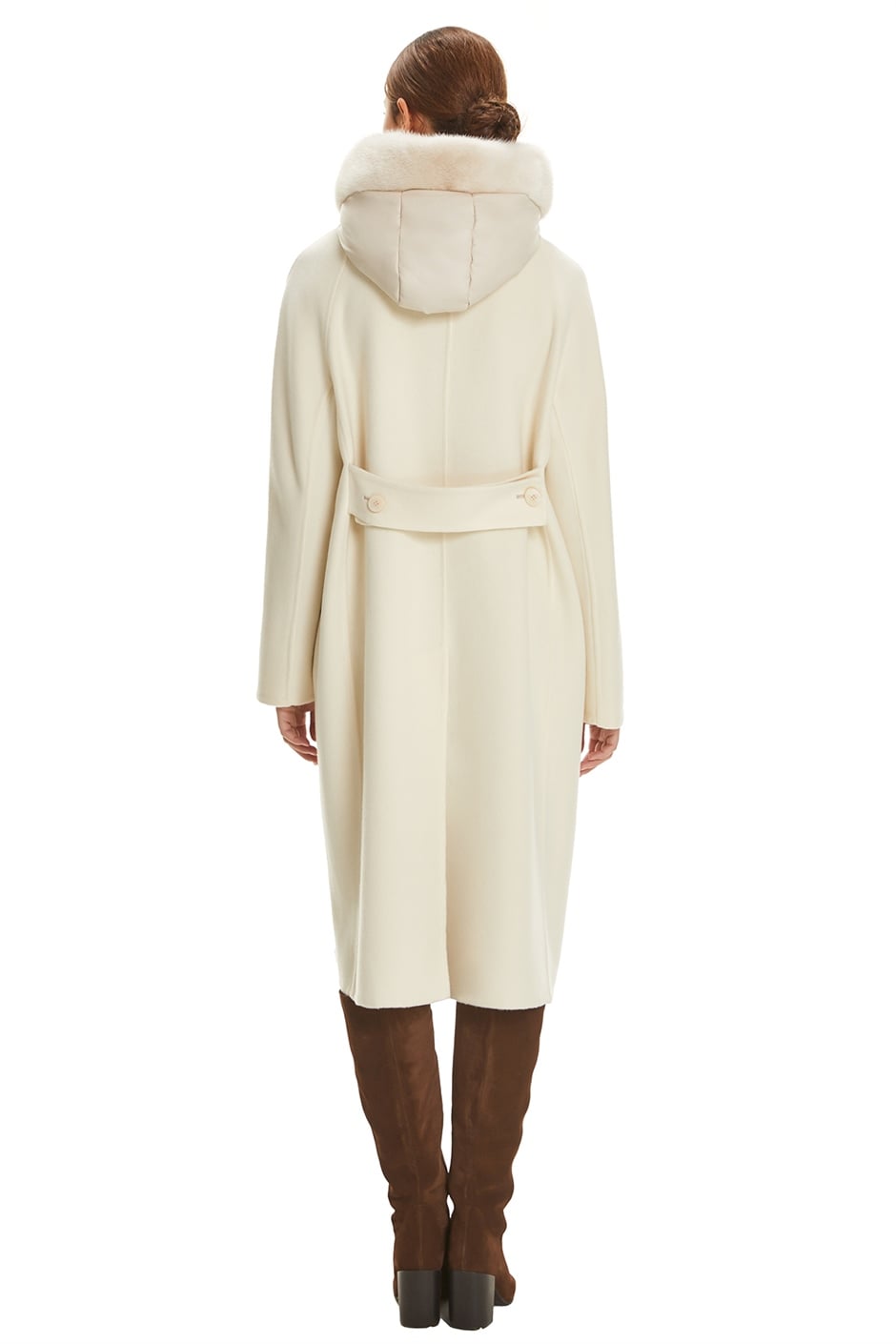 Shaky Women's Cashmere Coat with Mink trimming