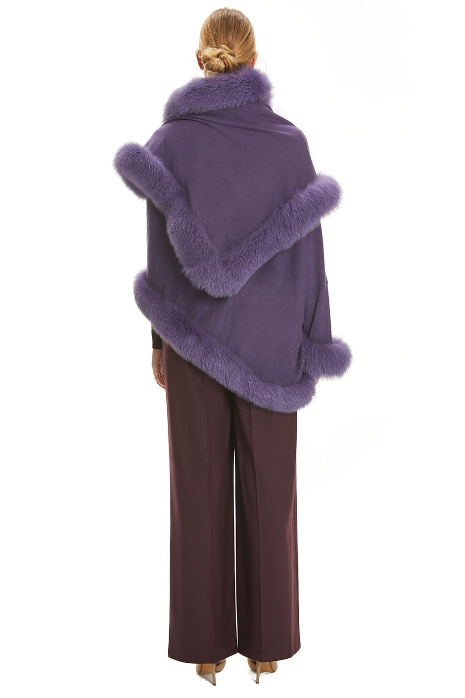 Shaky Women's Knitted Scarf with Fox trimming