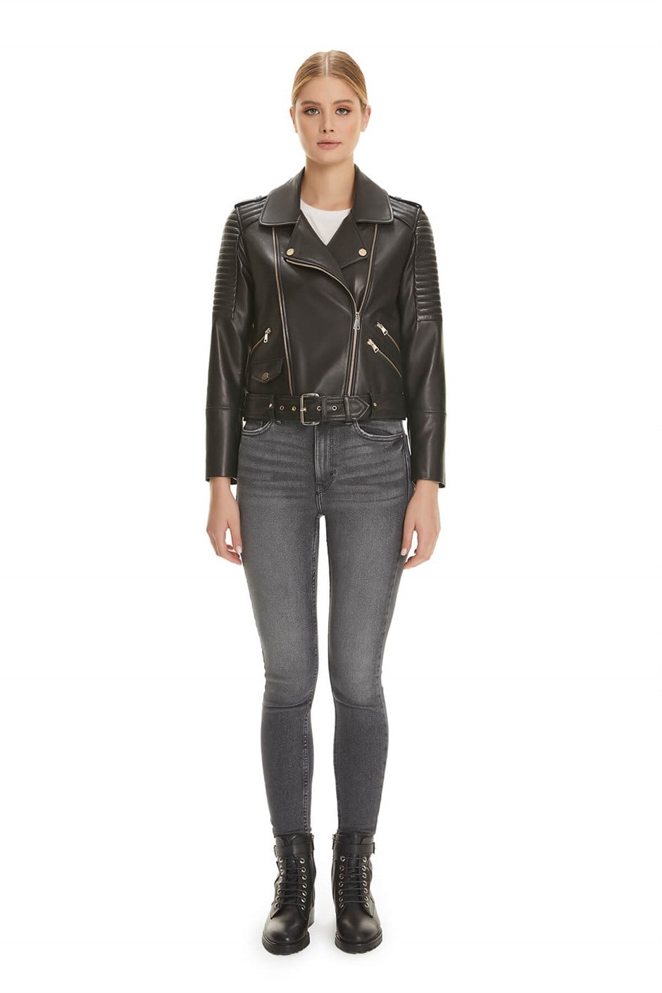 Shaky Women's Leather Jacket  Black