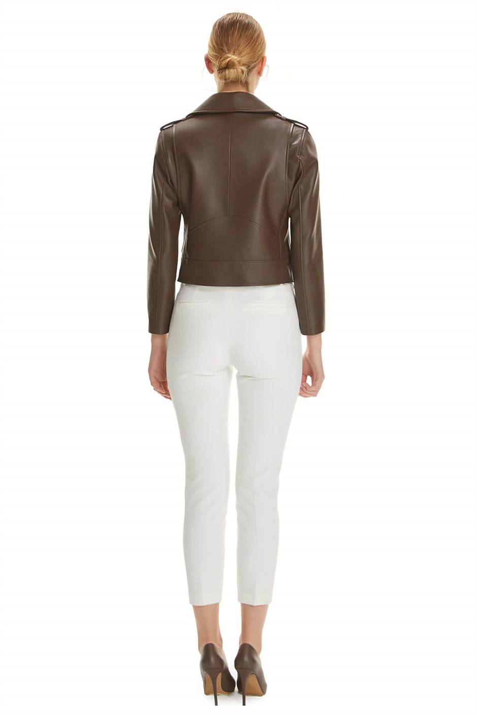 Shaky Women's Leather Jacket  Chocolate