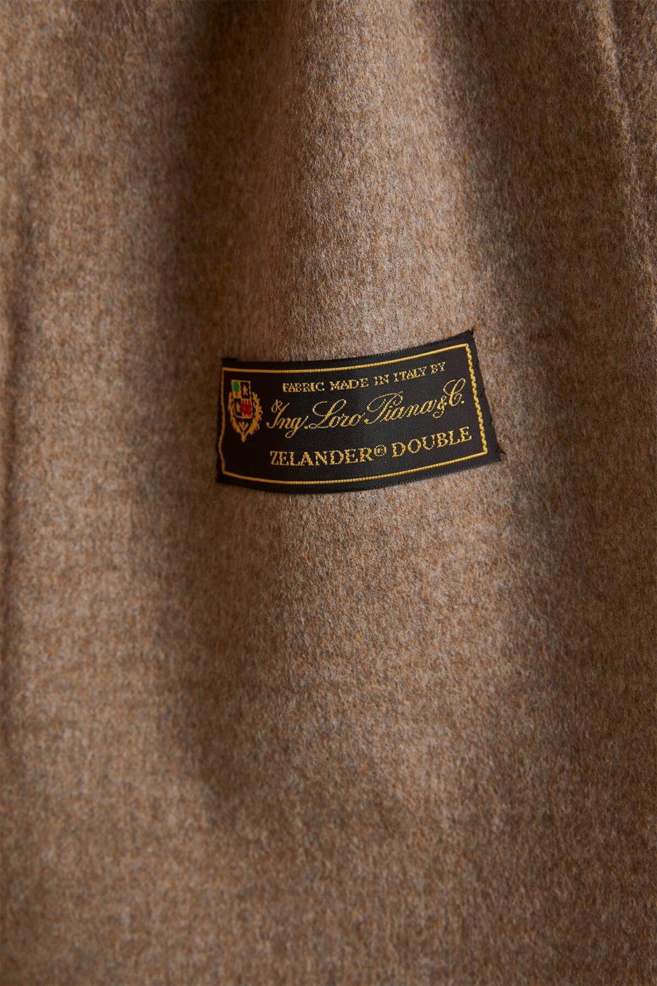 Shaky Women's Loro Piana 100% Wool Fabric Jacket with Chinchilla trimming Beige/Camel