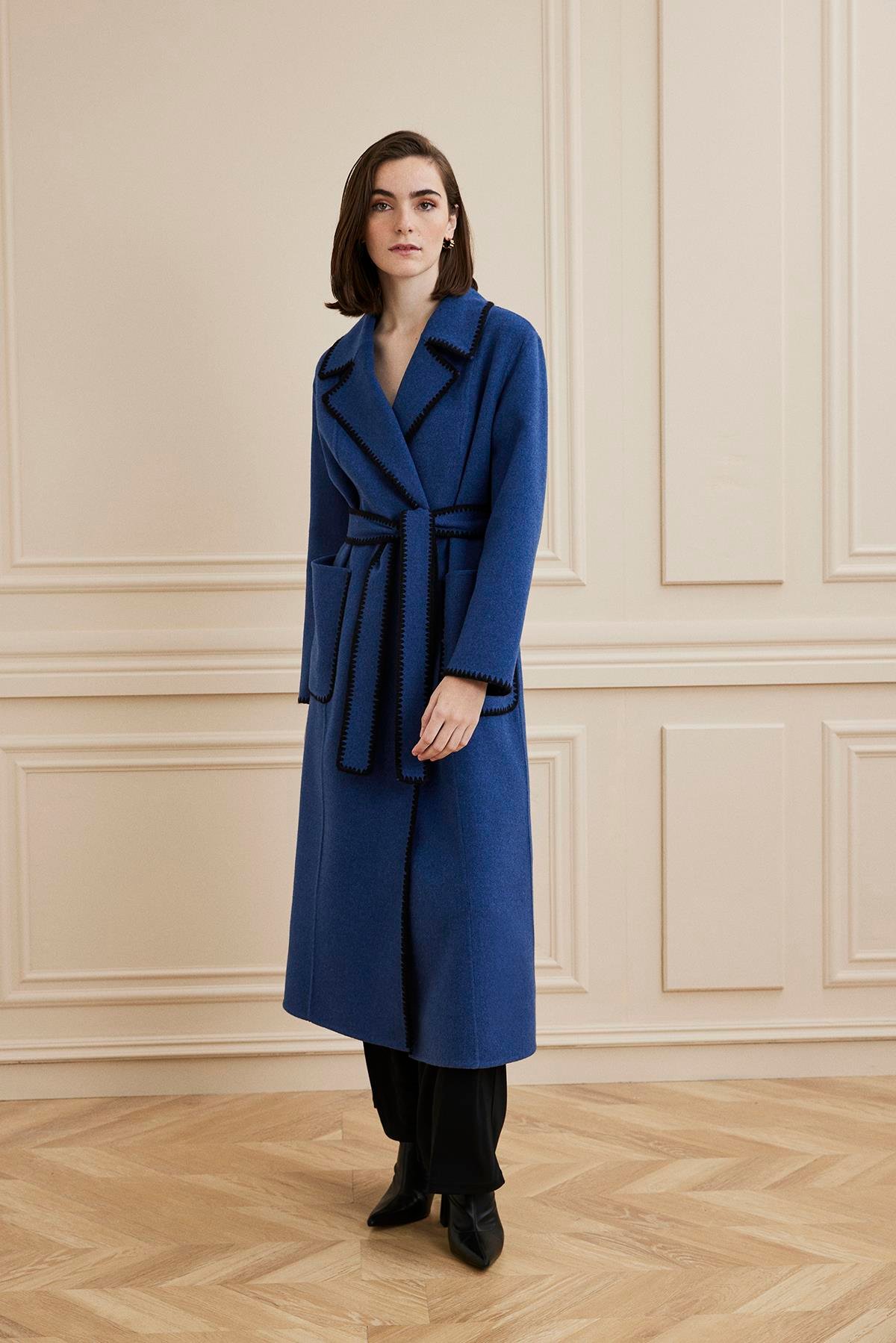 Shaky Women's Loro Piana 97% Wool 3% Cashmere Dress With Python Parlement