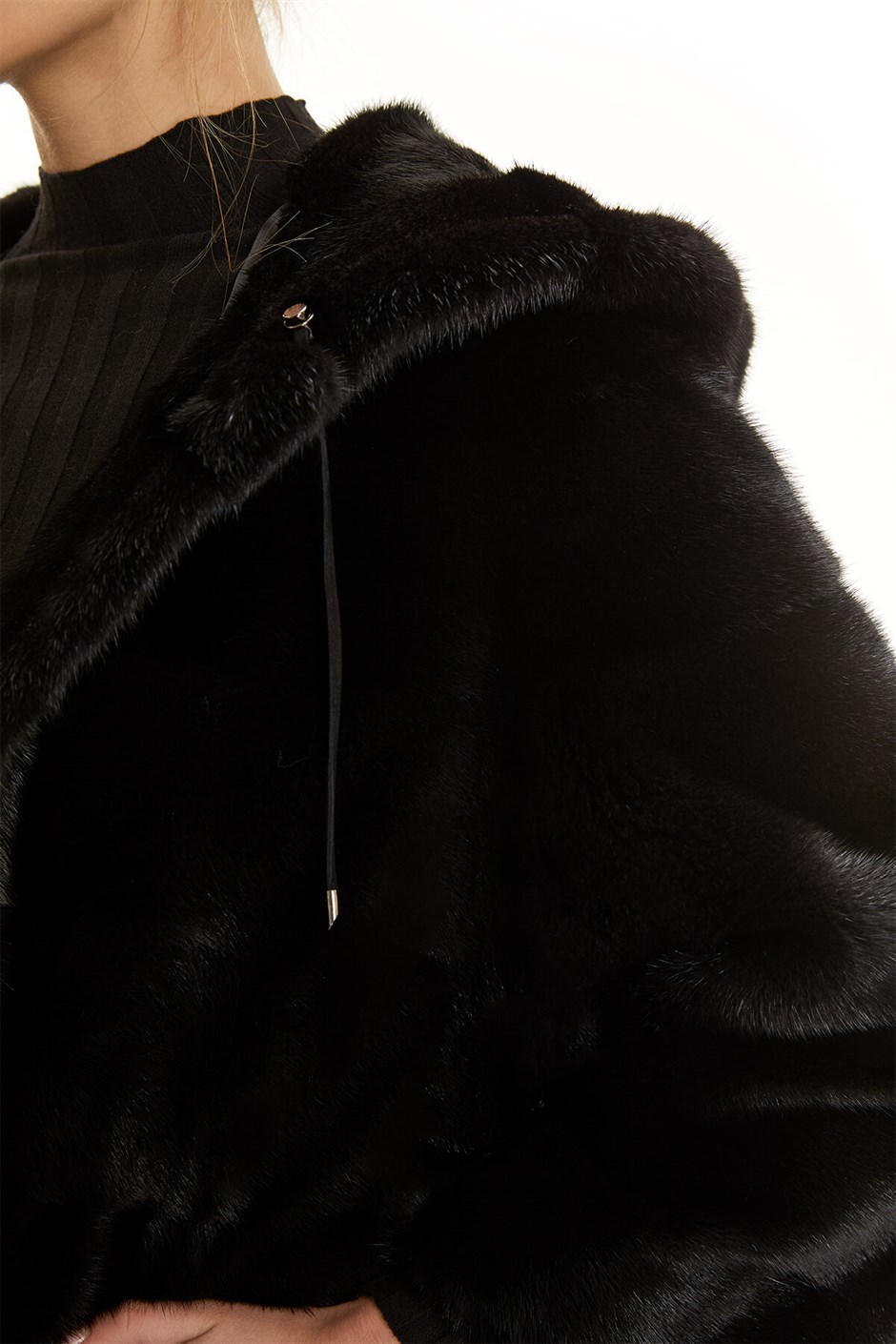Shaky Women's Mink Fur Jacket  Black