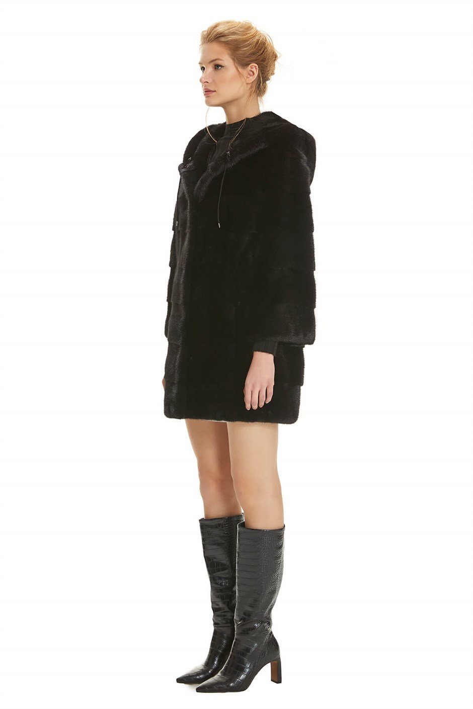 Shaky Women's Mink Fur Jacket  Black