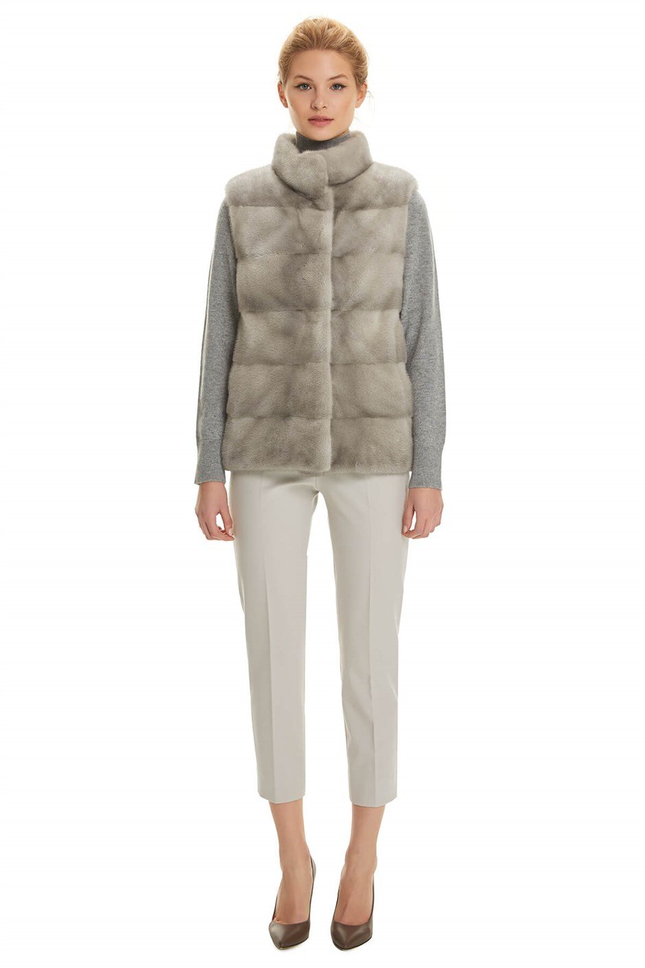 Shaky Women's Mink Fur Waistcoat  Sapphire