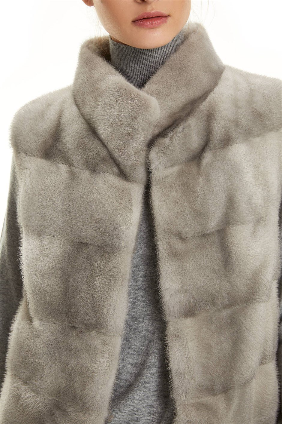 Shaky Women's Mink Fur Waistcoat  Sapphire