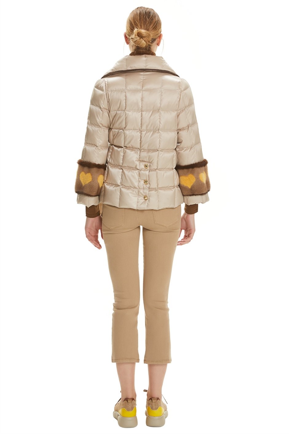 Shaky Women's Nylon Fabric Jacket with Mink trimming
