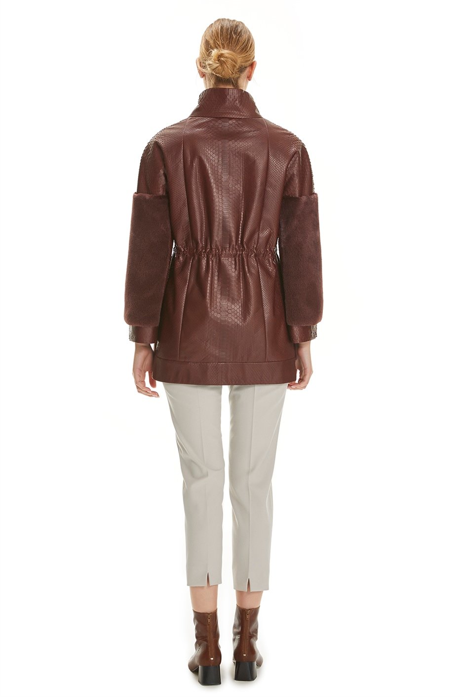 Shaky Women's Python Jacket with Mink trimming