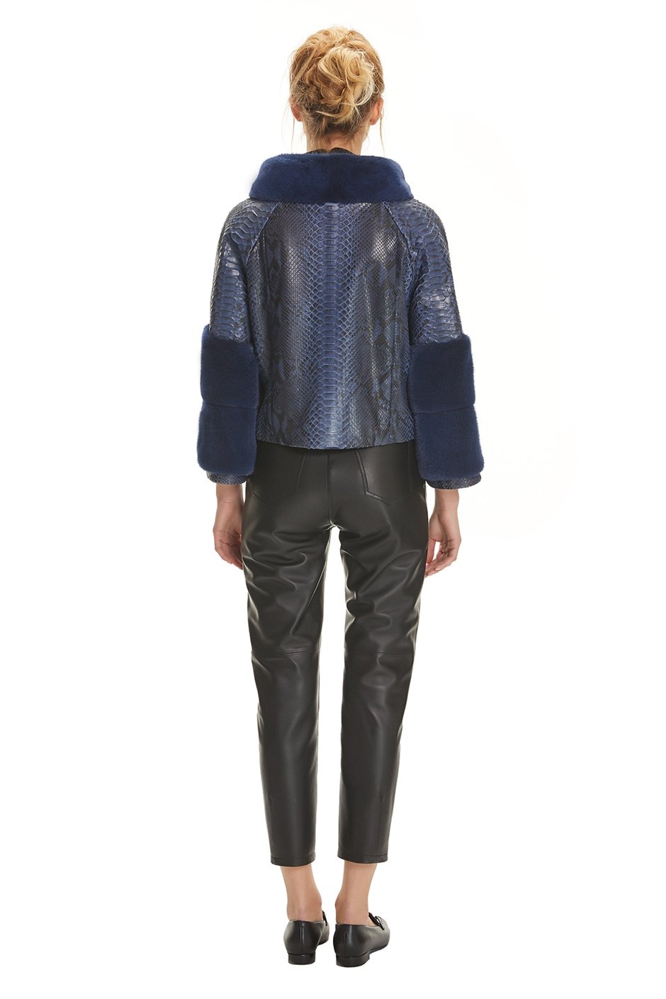 Shaky Women's Python Jacket with Mink trimming