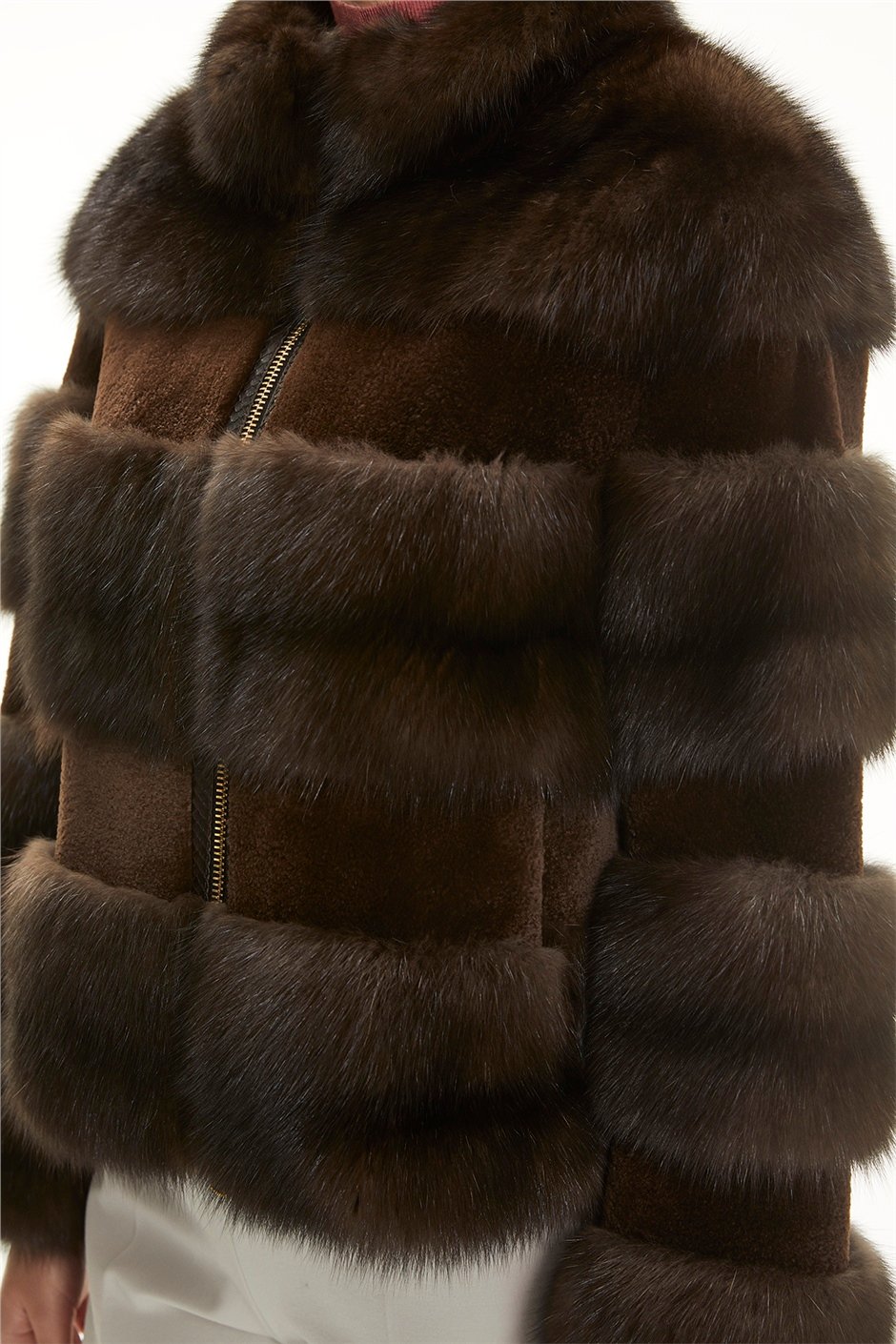Shaky Women's Sable Fur Jacket with Shared Mink trimming