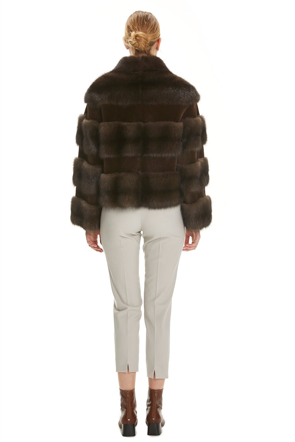 Shaky Women's Sable Fur Jacket with Shared Mink trimming