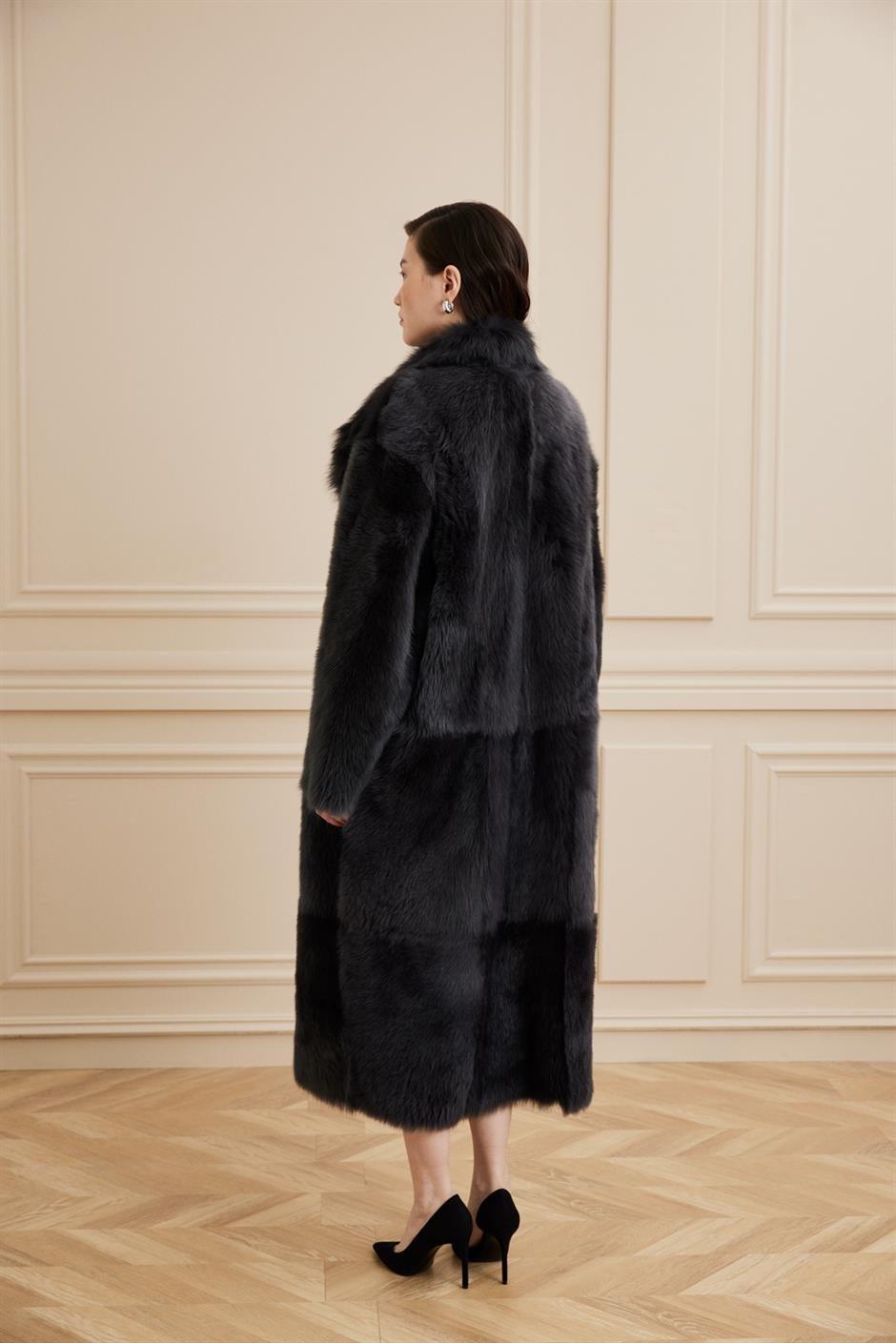 Shaky Women's Shearling Coat Spice Grey