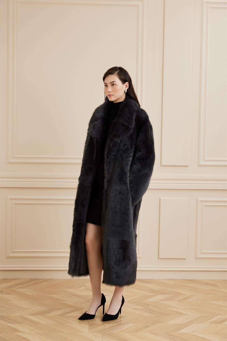 Shaky Women's Shearling Coat Spice Grey