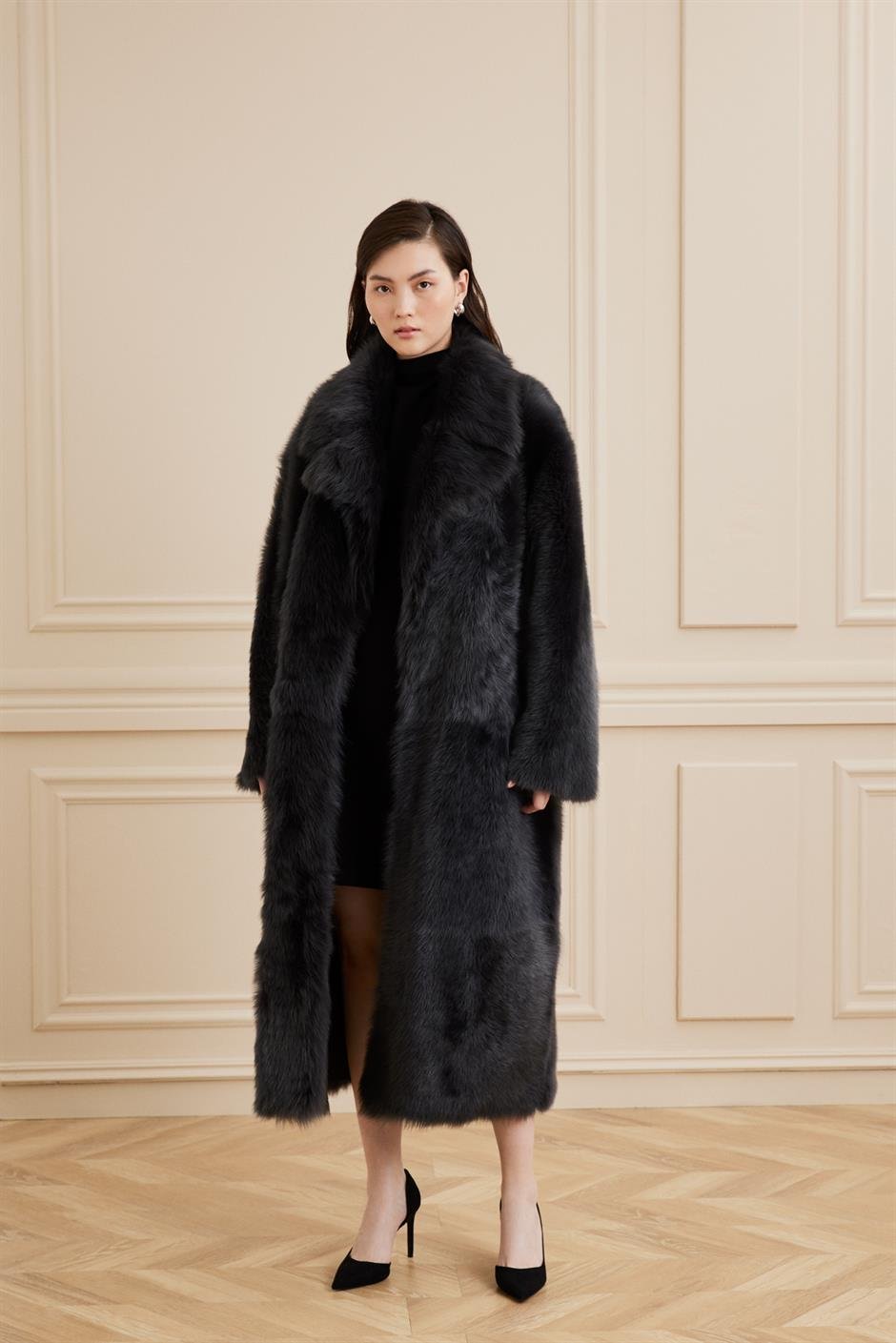 Shaky Women's Shearling Coat Spice Grey