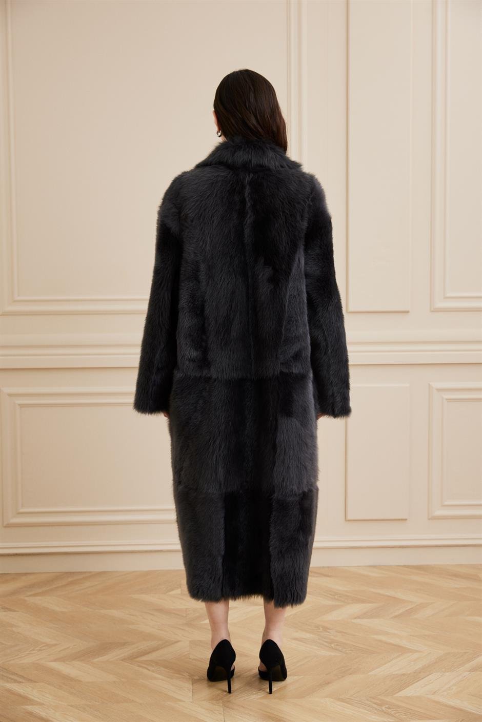 Shaky Women's Shearling Coat Spice Grey