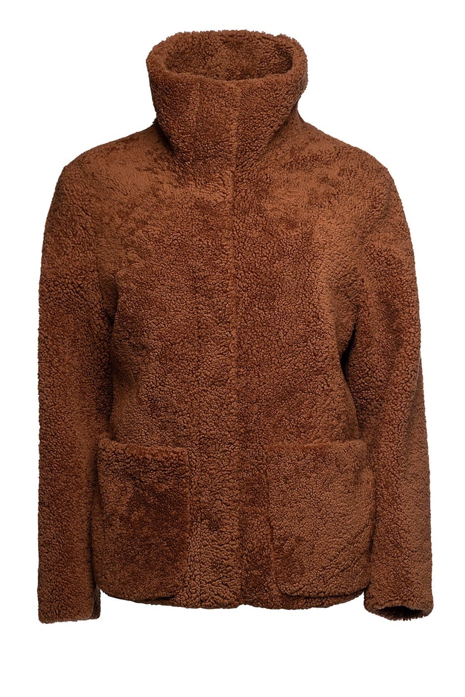 Shaky Women's Shearling Jacket with Textile trimming Tile